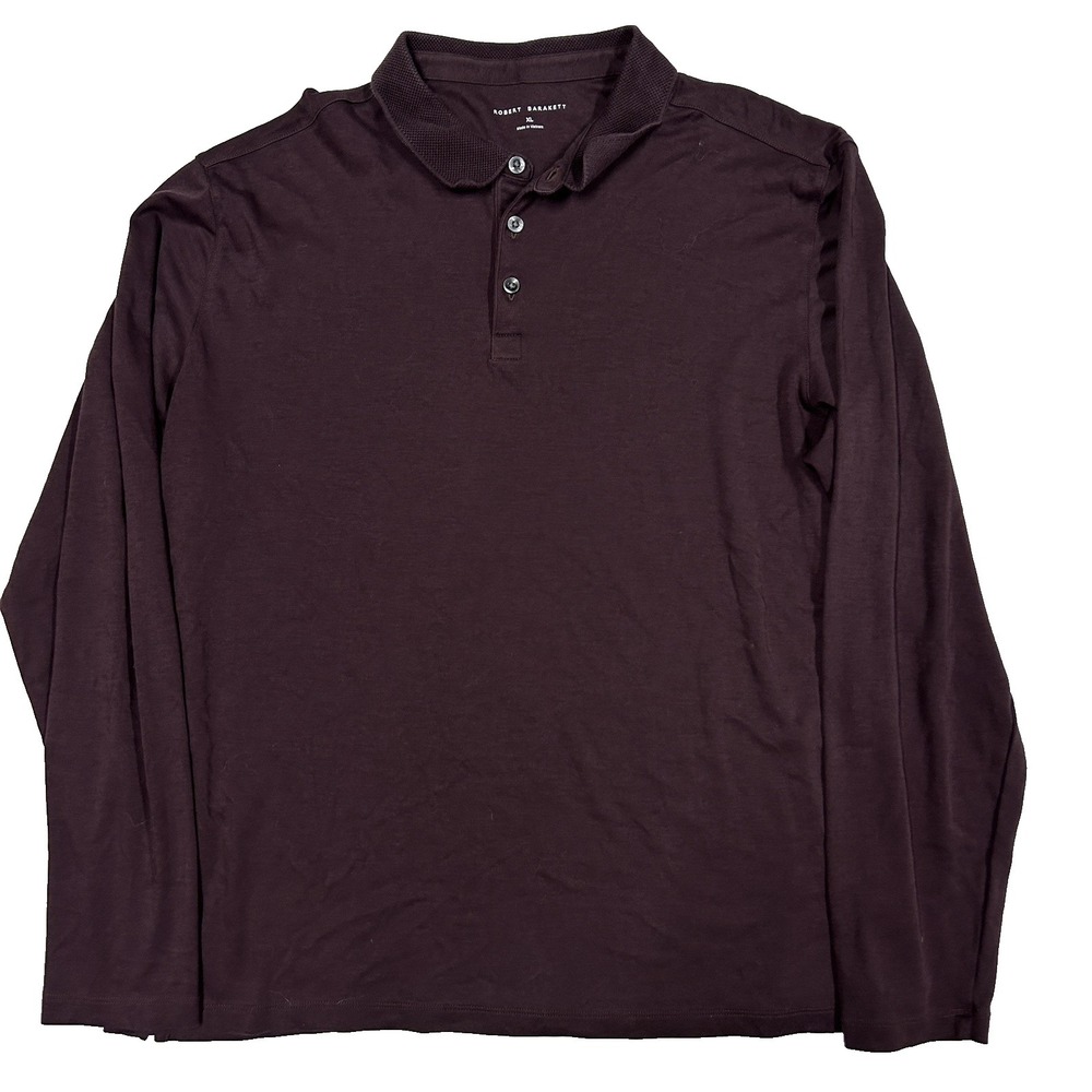 Robert Barakett Men's Shirt XL Longsleeve Polo‎ Pima Cotton Preppy Work Casual